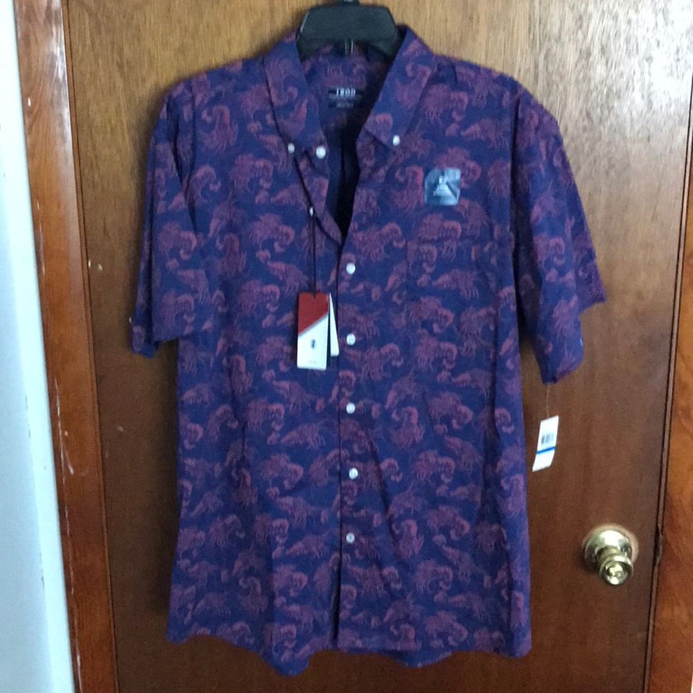 Izod Crawfish Hawaiian Shirt Sz. XL New w Tags!